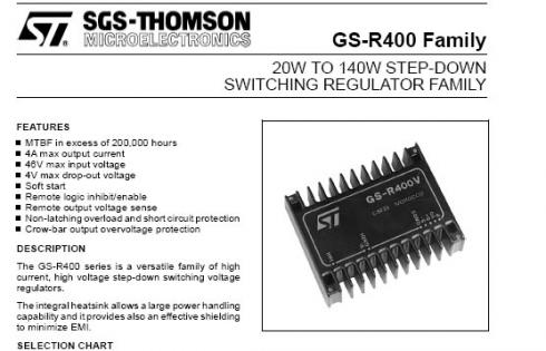 20W TO 140W STEP-DOWN SWITCHING REGULATOR FAMILY - Tuotekuva
