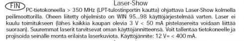 Computer Laser Show 12VDC. Sarja sisältää mm. 3 kpl Mabuchi FF-180PH  moottoreita.  - Tuotekuva