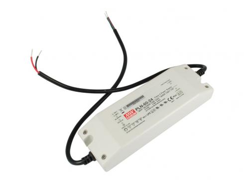 LOPPUNUT NETTIKAUPASTA ! Virtalähde 24VDC/ 2.5A ( 60W ). Koteloitu IP64, avoimet johdonpäät ilman liittimiä.  - Tuotekuva