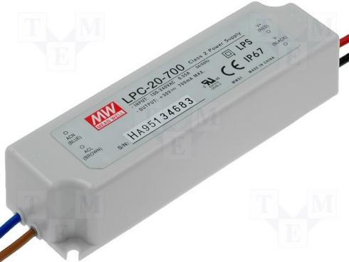 LED-driver, 21W / 9-30V / 700mA. IP67 - Tuotekuva