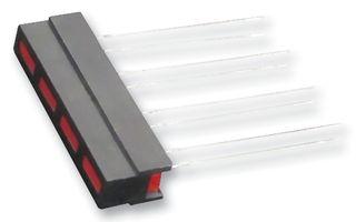 PCB INDICATOR, 5-FOLD 4x S-RED 617NM. 10 kpl:n erä.10.- Euro - Tuotekuva