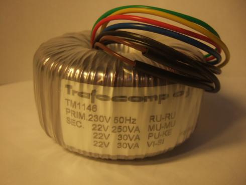 LOPPUNUT NETTIKAUPASTA ! Rengassydänmuuntaja 230/22V 250VA + 2X22V/2x30VA - Tuotekuva